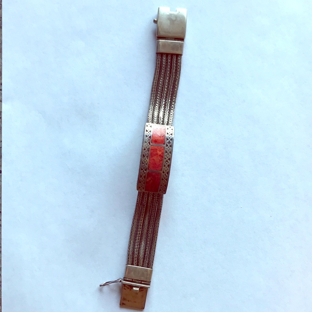 Sterling Silver Bracelet with Stone from Mexico